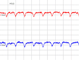 �d��ON�i�������A���ʃX�C�b�`�j�̑��茋�ʁi�g�`�j