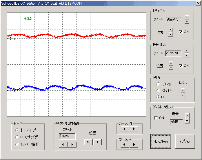 SoftOscillo2 CQ Edition�Ŕg�`�𑪒肵����