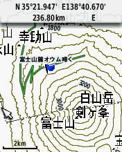 eTrex30�̒n�`�}�ƃE�F�C�|�C���g�\����